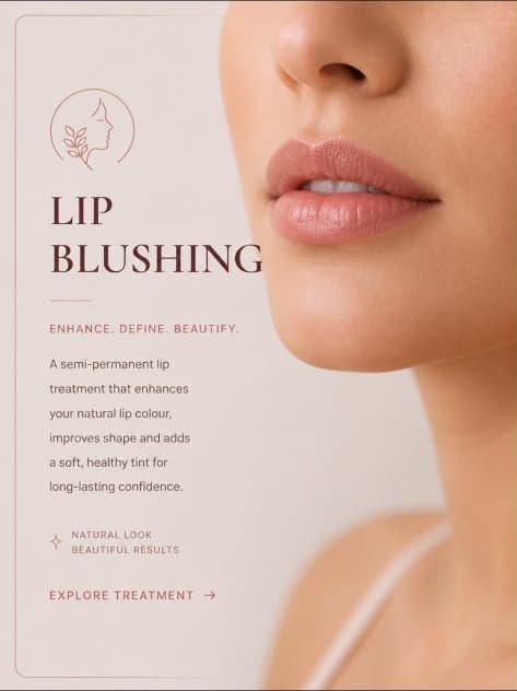 Lip blushing treatment